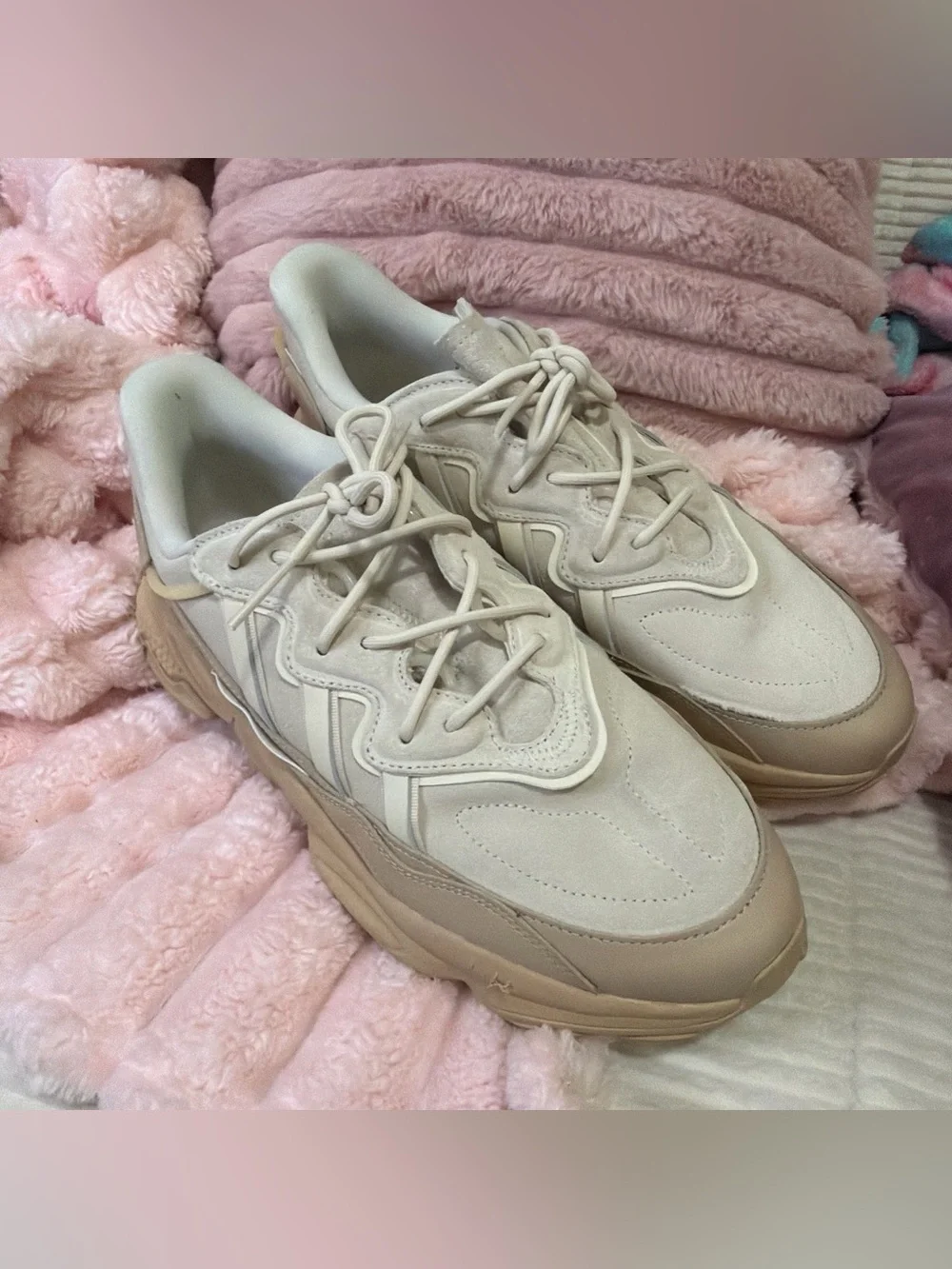 adidas Men’s Beige Cream Chunky Sneakers